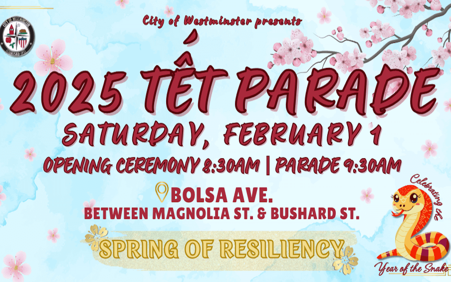 City of Westminster 2025 Tet Parade flyer