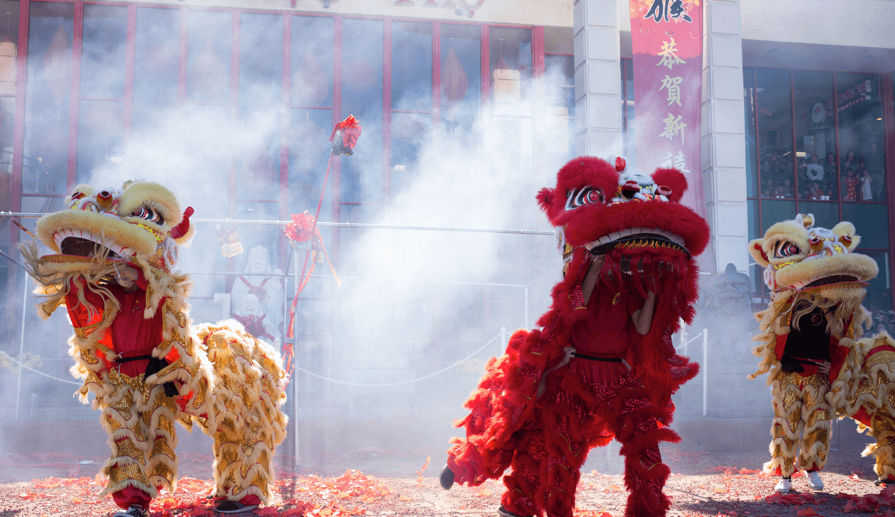 Asian Garden Mall Tet New Year lion dance event